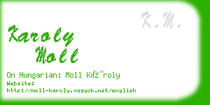 karoly moll business card